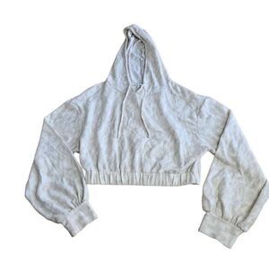 Lelis collection juniors Sz Small pink white camo crop hoodie sweatshirt